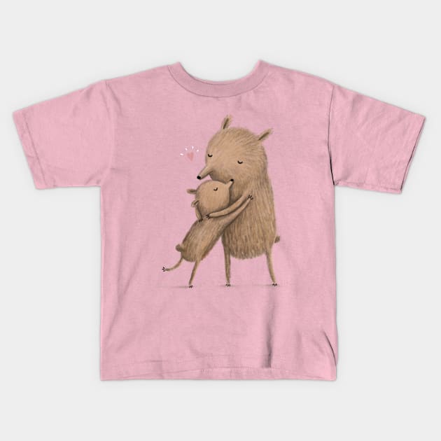 Bear Hug Kids T-Shirt by Sophie Corrigan